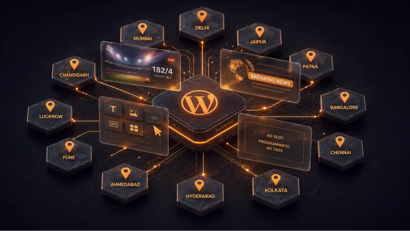 WordPress website content strategy and SEO planning illustration